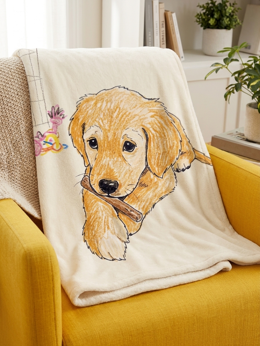 Custom Portrait Fleece Blanket